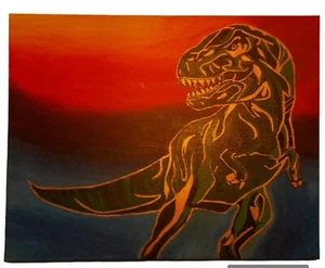 Dinosaur t-rex acrylic painting - Picture 1 of 1