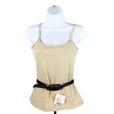 Cinto de couro preto Tanner fivela tom prata Itália feminino grande/200 novo com etiquetas - Imagem 1 de 4