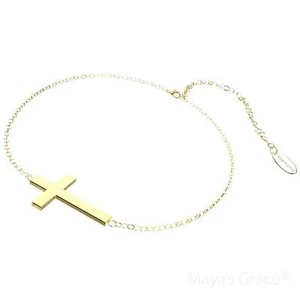 Maya's Grace Adjustable Cross Ankle Bracelet for Women - Picture 1 of 13