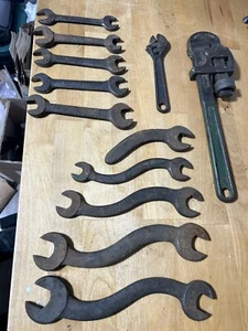 Collection Of 12x Railroad Drop Forged Open Ended Wrenches RARE - Picture 1 of 9
