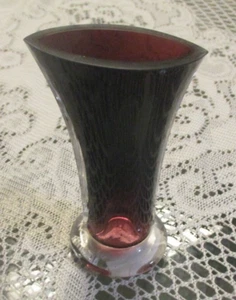 Dark Purple Oblong Rim Bud Vase New - Picture 1 of 5