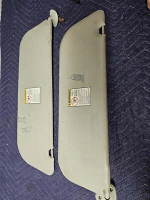 2005 Ford Econoline PAIR SUN VISORS sunvisor SET RIGHT LEFT gray E150 250 350  - Image 1 of 3