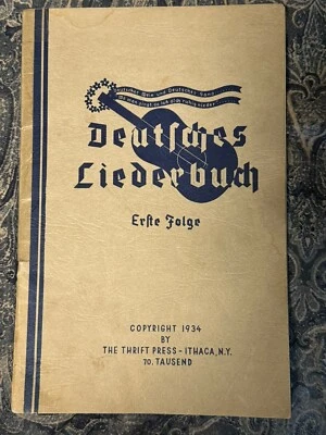 1934 Deutsches Liederbuch German Song Booklet Lyrics & Music - Image 1 of 4