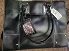 Wilsons Black Leather Laptop Briefcase Tote Bag Purse Handbag Large 16"x12"