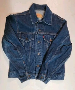 Vintage LEVI’s Denim Jean Trucker Jacket Size 40 Red Tag 70506 0216 - Picture 1 of 7