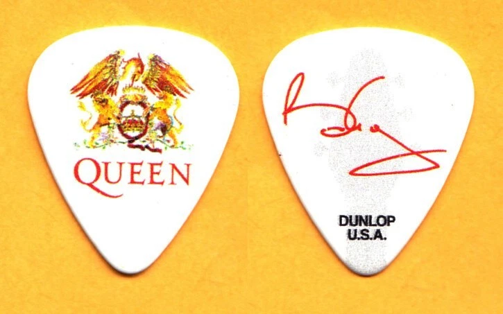 Queen + Adam Lambert Brian May Signature White Guitar Pick - 2024 Rhapsody Tour - Image 1 of 1