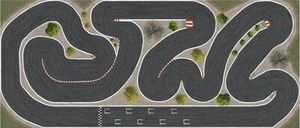 Pista de carreras para Dr!ft Turbo Racing 350cm x 150cm oscuro con pistas - Imagen 1 de 3
