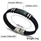 Personalized Stainless Steel Leather Bracelets Bangle Engrave Letters Name Men