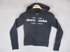Abercrombie & Fitch Sweater Kids Large Black Long Sleeve Full Zip Hoodie