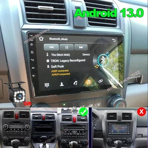 Carplay+Camera Android 13 Car Stereo Radio GPS Navi WIFI For 2007-2011 Honda CRV - Picture 1 of 16