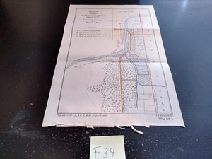 1900s Spanish-American war Combat Trench Marilao Army Corp Sketch Map Diagram - Bild 1 von 2
