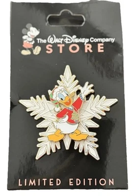 Prendedor Disney WDI Pato Donald 2024 Alegre Vacaciones Navidad Copo de Nieve LE 250 Foto 1 de 2
