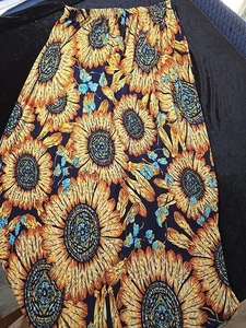 Sunset Cove Maxi Skirt Womens Size Sm Yellow Sunflower Elastic Waist - Picture 1 of 7
