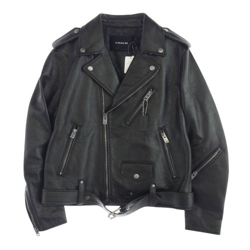 Giacca Moto Coach CL359 Pelle di Mucca Doppio Piloti Nero XS Usato0