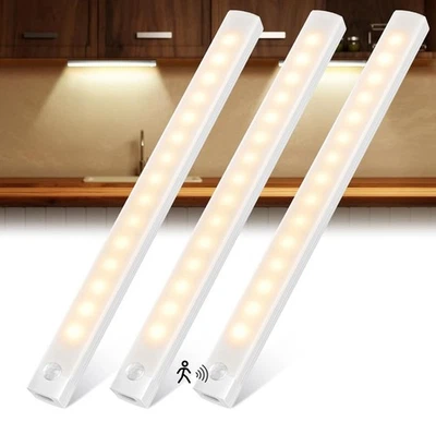 LED Unterbauleuchte mit Bewegungsmelder USB Küche Schrank Nachtlampe 2er/4e PACK - Bild 1 von 4