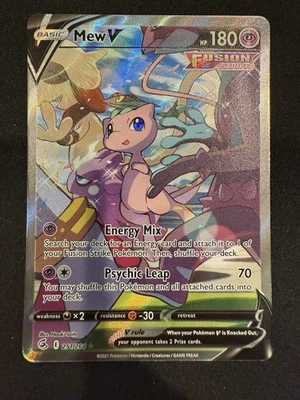 Mew V (Alternate Full Art) Ultra Rare SWSH08: Fusion Strike 251/264 NM - Image 1 of 4