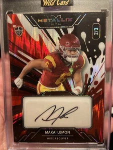 Makai Lemon RC AUTO 2/3 SSP 2025 Wild Card Metallix Red Ray Wave CLR Match USC - Bild 1 von 2