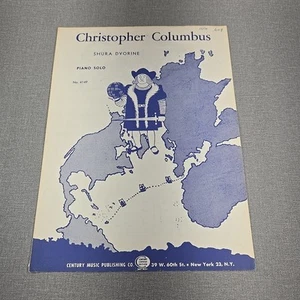 Christopher Columbus by Shura Dvorine ~ 1954 Vintage Sheet Music Large Print - Picture 1 of 6
