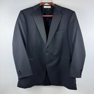 JOHN W NORDSTROM Mens TUX Jacket Blazer Coat BLACK Satin Lapel - SIZE 46R - Image 1 of 4