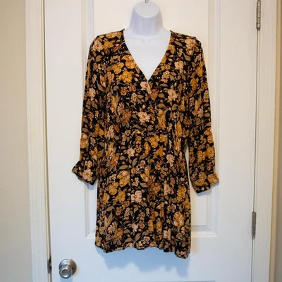 Vestido Blusa M Botánico Floral Otoño Águila Americana Mini Envolvente Cuello en V  Foto 1 de 4