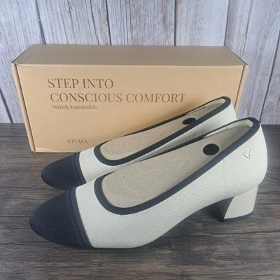 Bomba de punto Vivaia Julie 2.0 para mujer talla 10 EU41.5 beige negro (nueva en caja) Foto 1 de 4