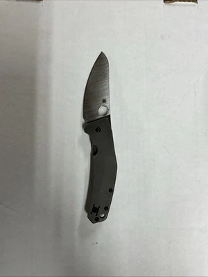 Spyderco Spydie Chef, LC200N, Stonewashed Titanium - Image 1 of 4