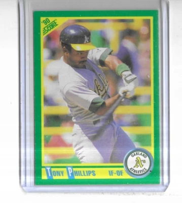 1990 Score #84 Tony Phillips Oakland Athletics - Image 1 of 2