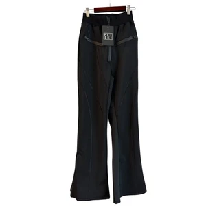 NWT Prettylittlething Ski Women’s Black Panelled Fit & Flare Pants Size 4 - Picture 1 of 8