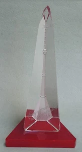 Vecchio Grande Vetro Desktop Urss Mosca Ostankino TV Torre Vintage Soviet - Picture 1 of 8