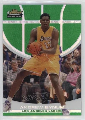 2005-06 Topps Finest Green Refractor /89 Andrew Bynum #115 Rookie RC - Image 1 of 2