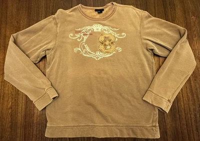 Винтажный Diesel XL Y2K Crewneck толстовка Biege вышитый с надписью гранж б/у в отличном состоянии - Изображение 1 из 4