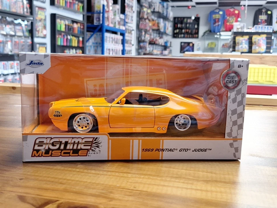 Jada 1:24 Bigtime Muscle 1969 Pontiac GTO Judge Diecast Model Car 90344 naranja Foto 1 de 1