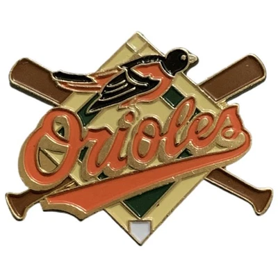 Vintage 1995 MLB Baltimore Orioles Logo Crossed Bats Souvenir Pin - Image 1 of 2
