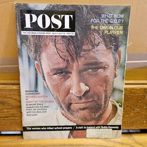 July 1964 Richard Burton Night of the Iguana  The Saturday Evening Post MAGAZINE - Picture 1 of 5