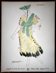 Guy Pierre Fauconnet BERGERE 11 Conte d'Hiver EO Gazette du Bon Ton 1920 - Bild 1 von 2