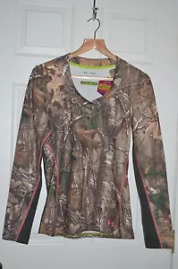 Under Armour Women’s ColdGear Infrared EVO V-Neck Camo L/S Shirt - M - NWT - Picture 1 of 5