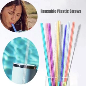 5Pcs Reusable Car Cup Straws Milk Tea Coffee Straw  for Stanley 40oz/30oz/20oz - Picture 1 of 15
