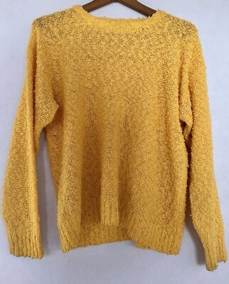 VTG 80’s Sweater Yellow Retro Colorful Soft Size M Women's - Image 1 of 3