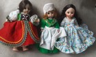 Vintage 3 MADAME ALEXANDER 8" Dolls of the World