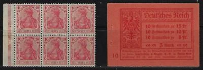 GERMANY 1906 SECOND BOOKLET PANE OF GERMANY Sc 83A NEVER HINGED SUPERB - Image 1 of 2