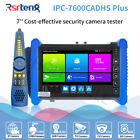 Rsrteng 7" 8K testeur de caméra IP CVI TVI SDI AHD traceur de câble IPC-7600CADHS Plus