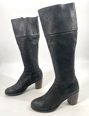 COCLICO Mujer 39 Bennett Botas Negro Tacón de Montar Hasta la Rodilla Cremallera Gamuza Nobuck Foto 1 de 4