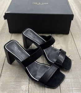 NIB $395 Rag & Bone Colt Heel Sandal In Black Size:36.5 (US 6.5) - Picture 1 of 7