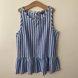 Tommy Hilfiger Dress Blue White Striped Lightweight Cotton Girls Age 4 Years - Picture 1 of 7