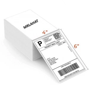 4"x6" Fan Fold Or Roll Label Direct Thermal Shipping Labels Package (500pcs) - Picture 1 of 4