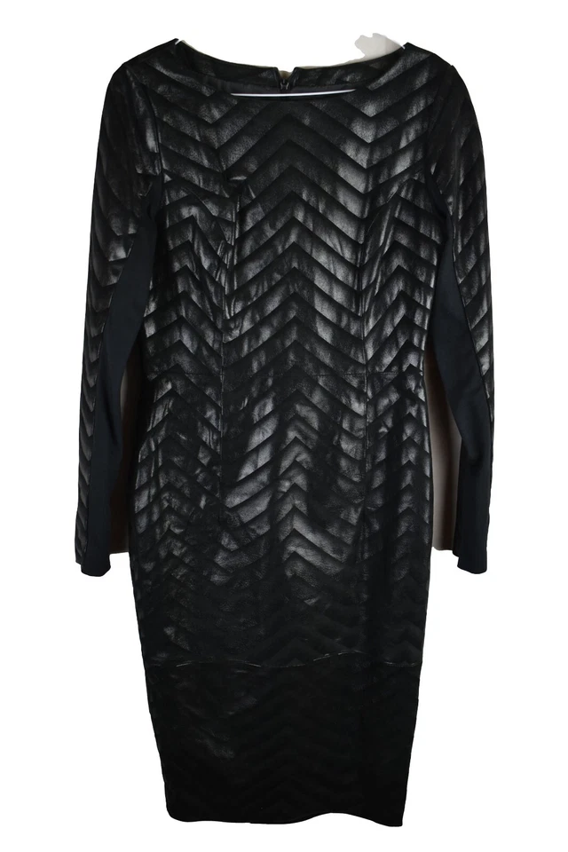 Asos Womans Long Black Dress Size 10 Midi A Line Zip Fasten - Image 1 of 4