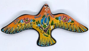 Handmade Ceramic Bird Wall Hanging, Length 7" - Picture 1 of 3