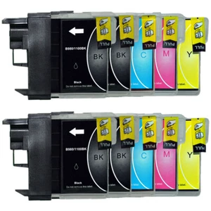 10 Druckerpatronen für Brother DCP-585CW DCP-690CW DCP-J715W DCP-J140W DCP-J315W - Bild 1 von 1
