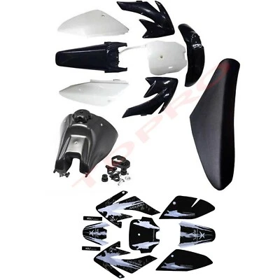 Kit de carenado de plástico y tanque de combustible y asiento + kit de pegatinas para CRF70 70cc-150cc Pit Bi Foto 1 de 4