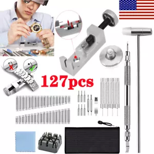 Adjustment Watch Band Strap Bracelet Link Pin Remover Repair Resizing Tool Kit - Picture 1 of 11
